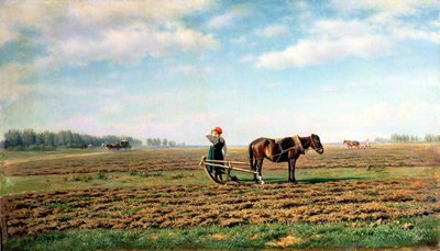 Ploughing the Field, 1871 by Mikhail Konstantinovich Klodt